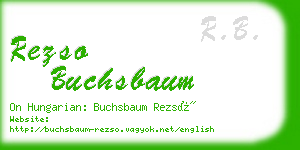 rezso buchsbaum business card
